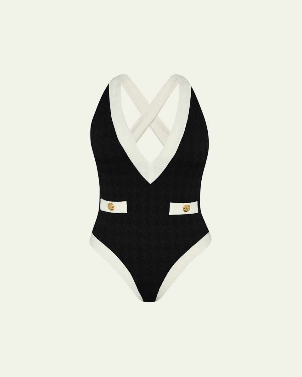 Colorblock Chic Lisa Plunge One-Piece Swimsuit